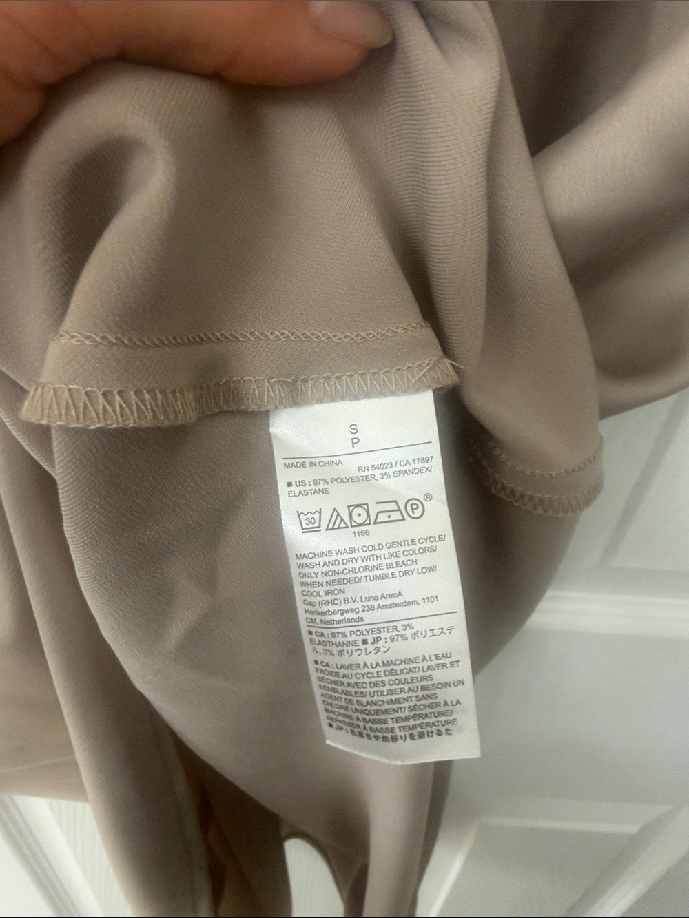 Banana Republic Taupe Slip Midi Dress with V-Neck - Picture 3 of 8